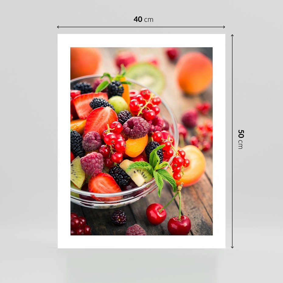 Plakat bez ramy 40x50 - Smakowite Porywy - owoce, jedzenie