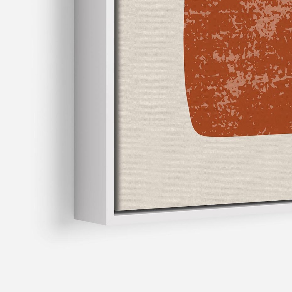 Obraz w ramie 50x50 - Przenikanie Granic - nowoczesny plakat, abstrakcyjne kształty - rama biała