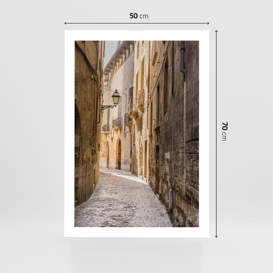 Plakat bez ramy 50x70 - Perspektywa Uliczki - uliczka, perspektywa