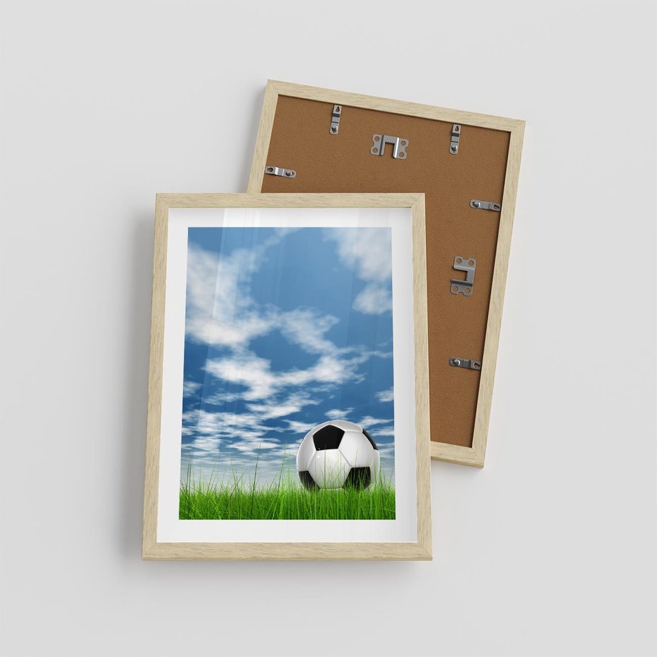 Plakat w ramie 30x40 - Piłkarska Pasja - piłka, nożna - rama drewno