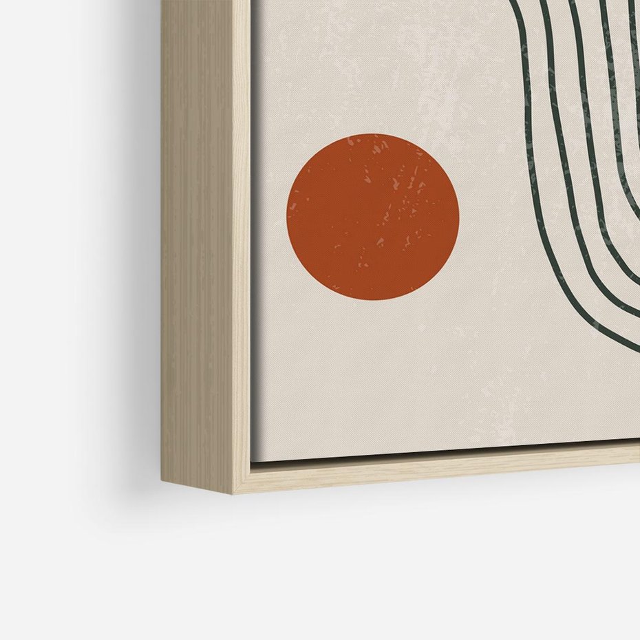 Obraz w ramie 80x80 - Czysta Refleksja - abstrakcyjna sztuka, boho kształty - rama drewno