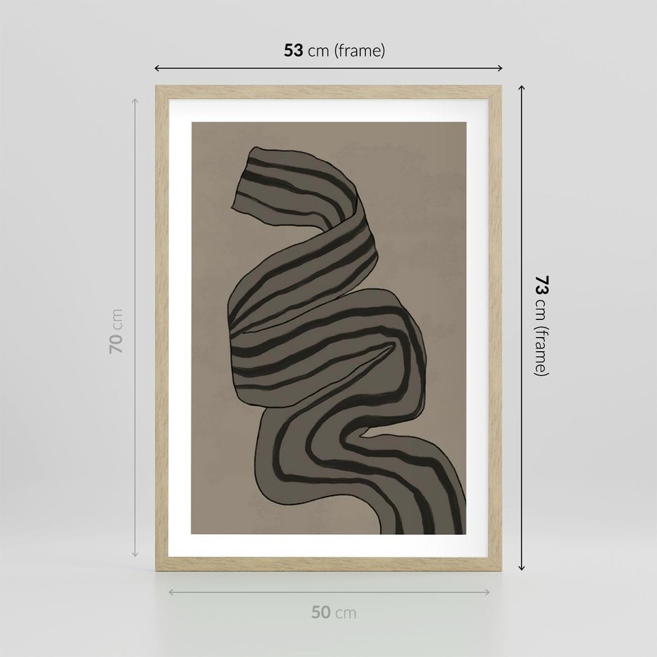 Plakat w ramie 50x70 - Niezwykłe Przesilenia - nowoczesna geometryczna sztuka, loftowe wnętrze - rama drewno