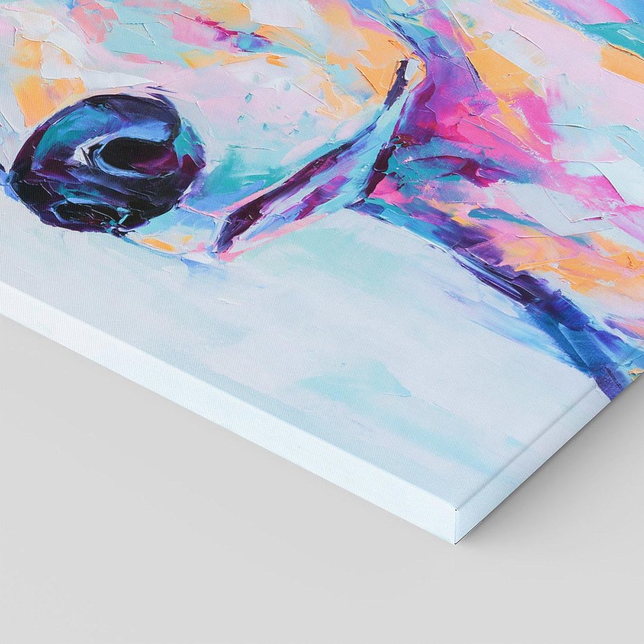 Obraz na płótnie 60x60 - Cześć! Jak się Masz? - obraz olejny, zabawna sztuka