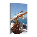Obraz na płótnie 50x70 - Podróż Morska - statek, ster