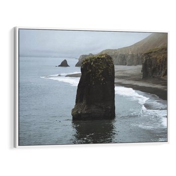 Obraz w ramie 100x70 - Mistyczna Aura - morze, mgła - rama biała