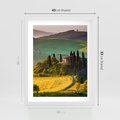 Plakat w ramie 40x50 - Pejzaż w perspektywie - pejzaż, perspektywa - rama biała