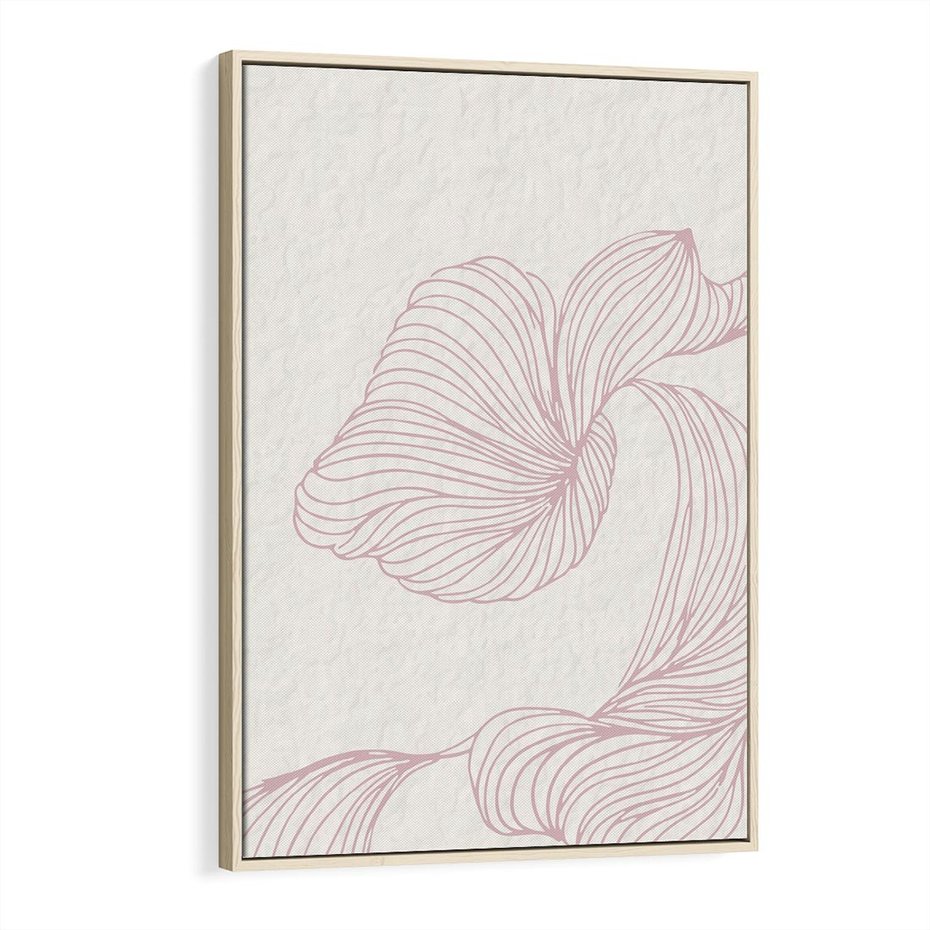 Obraz w ramie 80x120 - Szept marzeń i tajemnic - abstrakcyjne, roślinne ornamenty - rama drewno