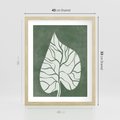 Plakat w ramie 40x50 - Migotliwe Wnętrze Zieleni - zielony plakat, roślinne motywy - rama drewno