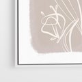 Obraz w ramie 70x100 - Pastelowe Nastroje - nowoczesny subtelny plakat, beżowy - rama biała