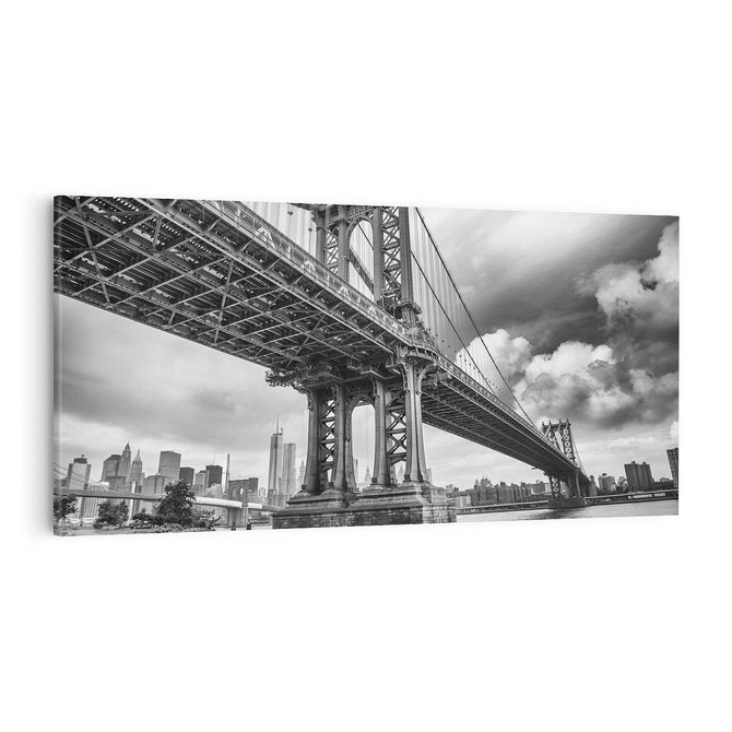 Obraz na płótnie 100x50 - Most nad nowojorską panoramą - most, Nowy York
