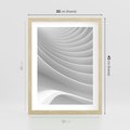 Plakat w ramie 30x40 - Geometryczna Harmonia - geometryczne, kształty - rama drewno