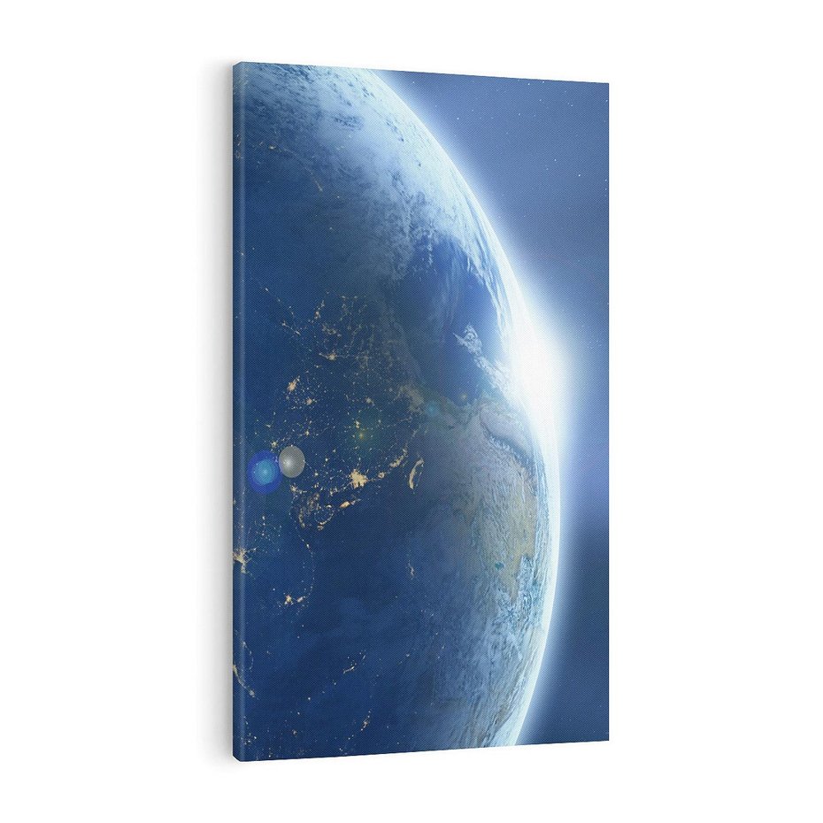 Obraz na płótnie 70x100 - Spotkanie księżyca i Ziemi - księżyc, ziemia