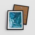 Plakat w ramie 40x50 - Wyrazista abstrakcja w akwareli - abstrakcja, akwarela - rama czarna