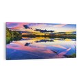 Obraz na płótnie 120x60 - Magiczny zachód słońca nad jeziorem - zachód, słońca