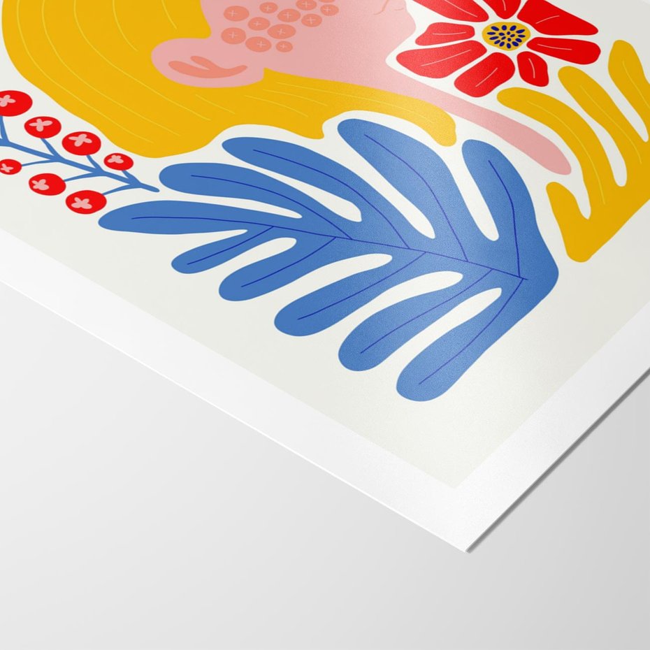 Plakat bez ramy 30x40 - Kolorowe Rytmy - kobieca sztuka, abstrakcja