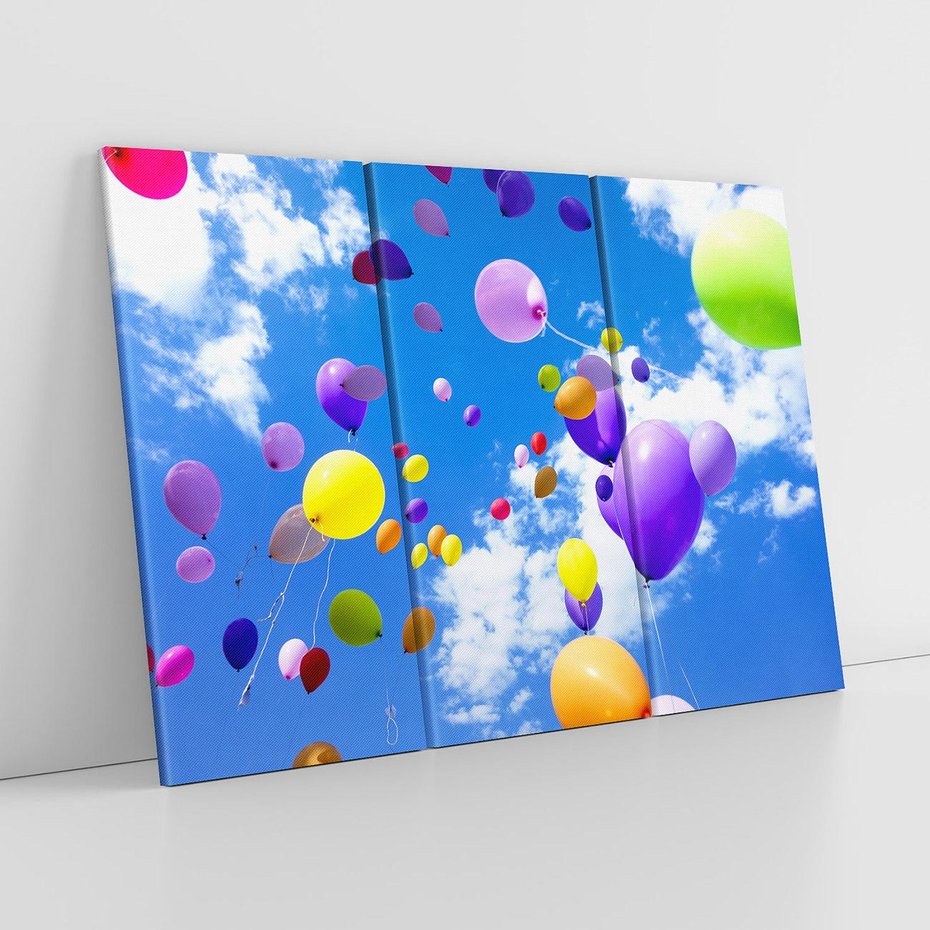 Obraz na płótnie 120x80 - Niebo pełne balonów - niebo, balony