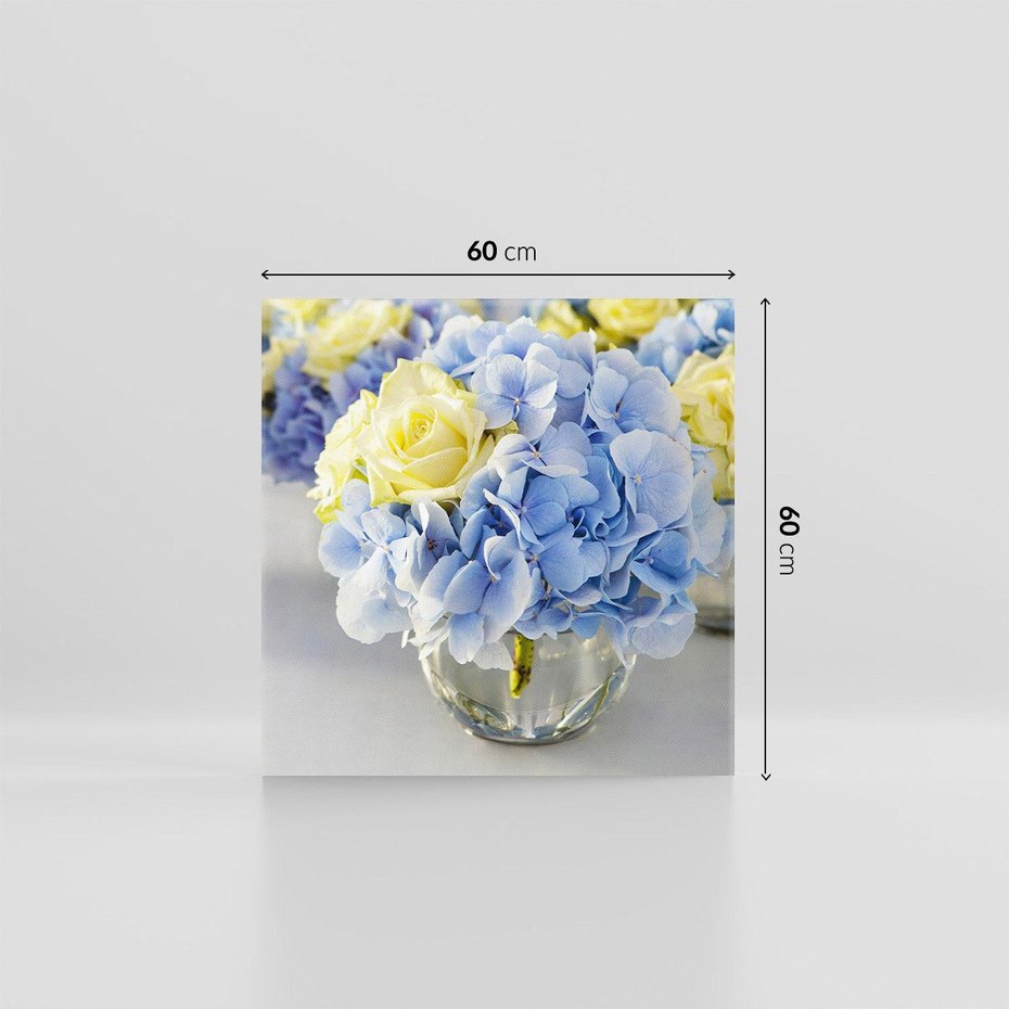 Obraz na płótnie 60x60 - Różany Bukiet - bukiet, kwiaty