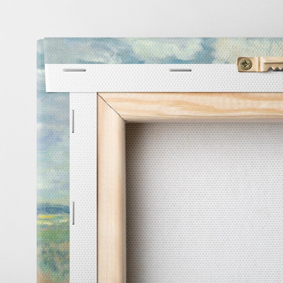 Obraz na płótnie 60x60 - Pola makowe w okolicach Argenteuil (1875), Claude Monet - Reprodukcja - reprodukcja, obraz na płótnie