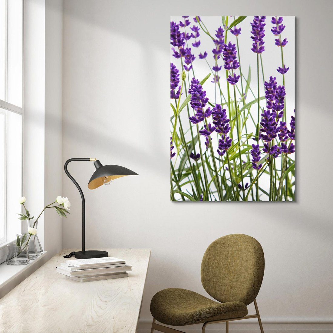 Obraz na płótnie 50x70 - Fioletowa harmonia lawendy - lawenda, fiolet