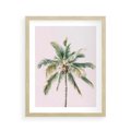 Plakat w ramie 40x50 - Błogość Tropików - palma, tropiki - rama drewno
