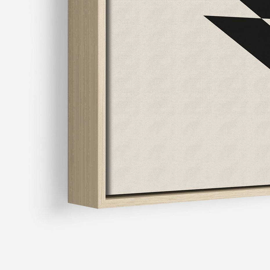 Obraz w ramie 80x120 - Rozkwitająca Abstrakcja - abstrakcyjne geometryczne kształty, minimalizm - rama drewno