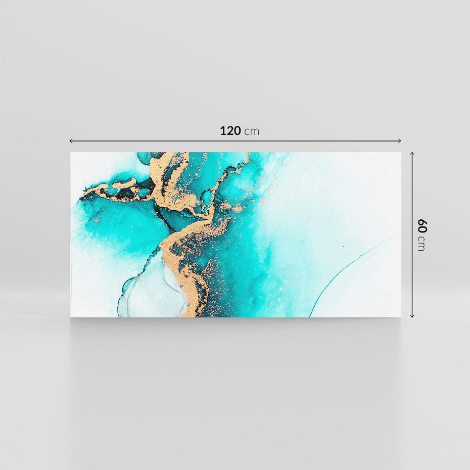 Obraz na płótnie 120x60 - Elegancja i Subtelność - marmur, złoto