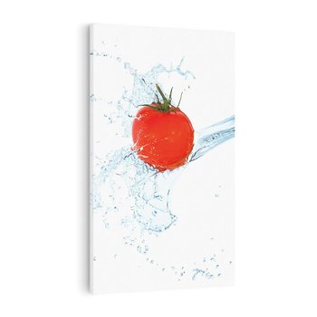 Obraz na płótnie 80x120 - Apetyczna KuchniaNowoczesna Ekspresja - pomidor, jedzenie