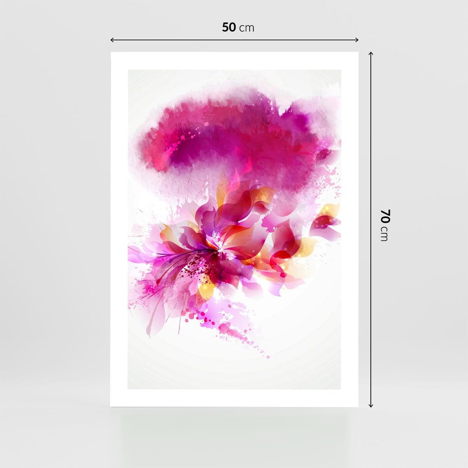 Plakat bez ramy 50x70 - Kwiaty abstrakcji - abstrakcja, kwiaty