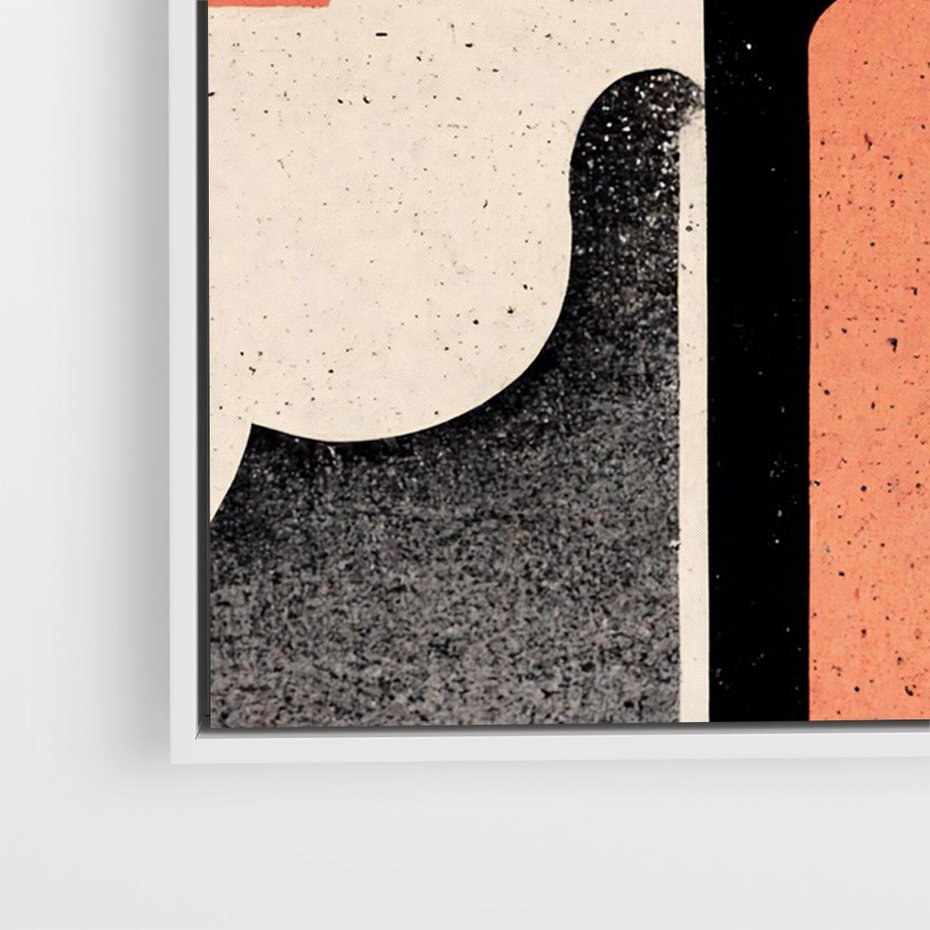 Obraz w ramie 70x50 - Loftowa Harmonia - abstrakcja, styl loftowy - rama biała