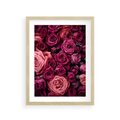Plakat w ramie 30x40 - Róże - piękno kwiatów - róże, kwiaty - rama drewno