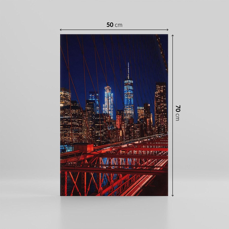 Obraz na płótnie 50x70 - Most w Nowym Jorku - Manhattan - most, Nowy Jork