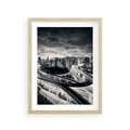 Plakat w ramie 30x40 - Miejska Symfonia - miasto, nocą - rama drewno