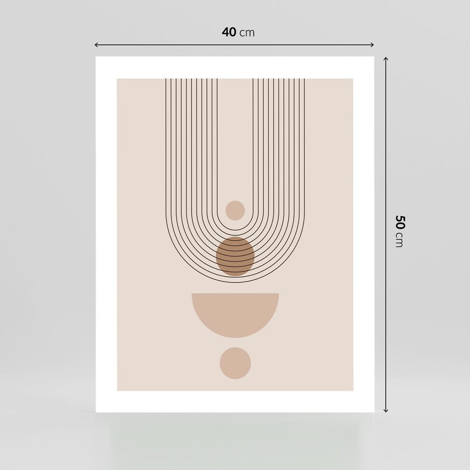 Plakat bez ramy 40x50 - Strukturalne Kształty Postępu - boho plakat, minimalizm