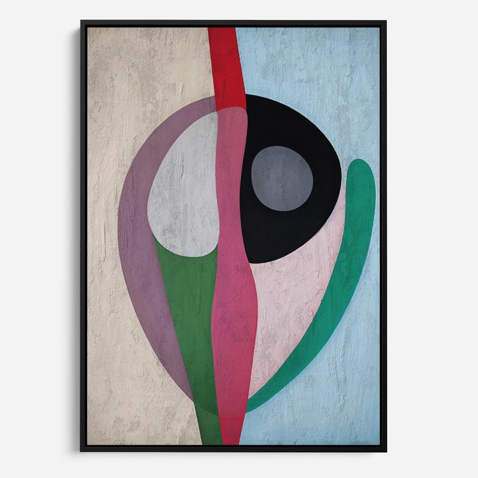 Obraz w ramie 70x100 - Wibracje Kolorów Marzeń - abstrakcyjne dziwne kształty, olejny obraz - rama czarna