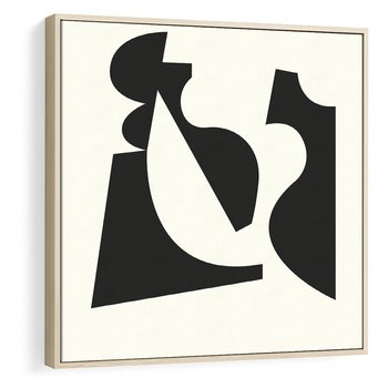 Obraz w ramie 80x80 - Tajemnicze Spektrum - abstrakcyjne kształty, geometria - rama drewno