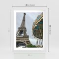 Plakat w ramie 40x50 - Delikatność kolorów - wieża, Eiffla - rama biała