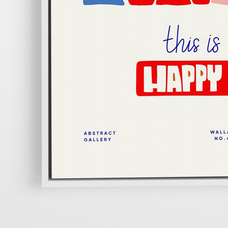 Obraz w ramie 70x100 - Abstrakcyjna Afirmacja - sztuka nowoczesna, abstrakcyjny styl - rama biała