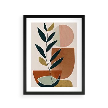 Plakat w ramie 40x50 - Migocące Boho Wnętrza - boho obraz, abstrakcja - rama czarna