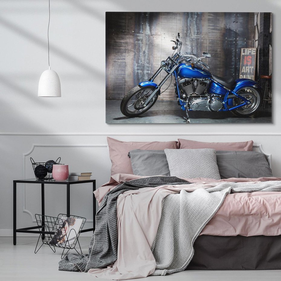 Obraz na płótnie 70x50 - Siła i wolność na dwóch kółkach - chopper, motocykl