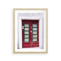 Plakat w ramie 30x40 - Retro Przez Drzwi - drzwi, retro - rama drewno