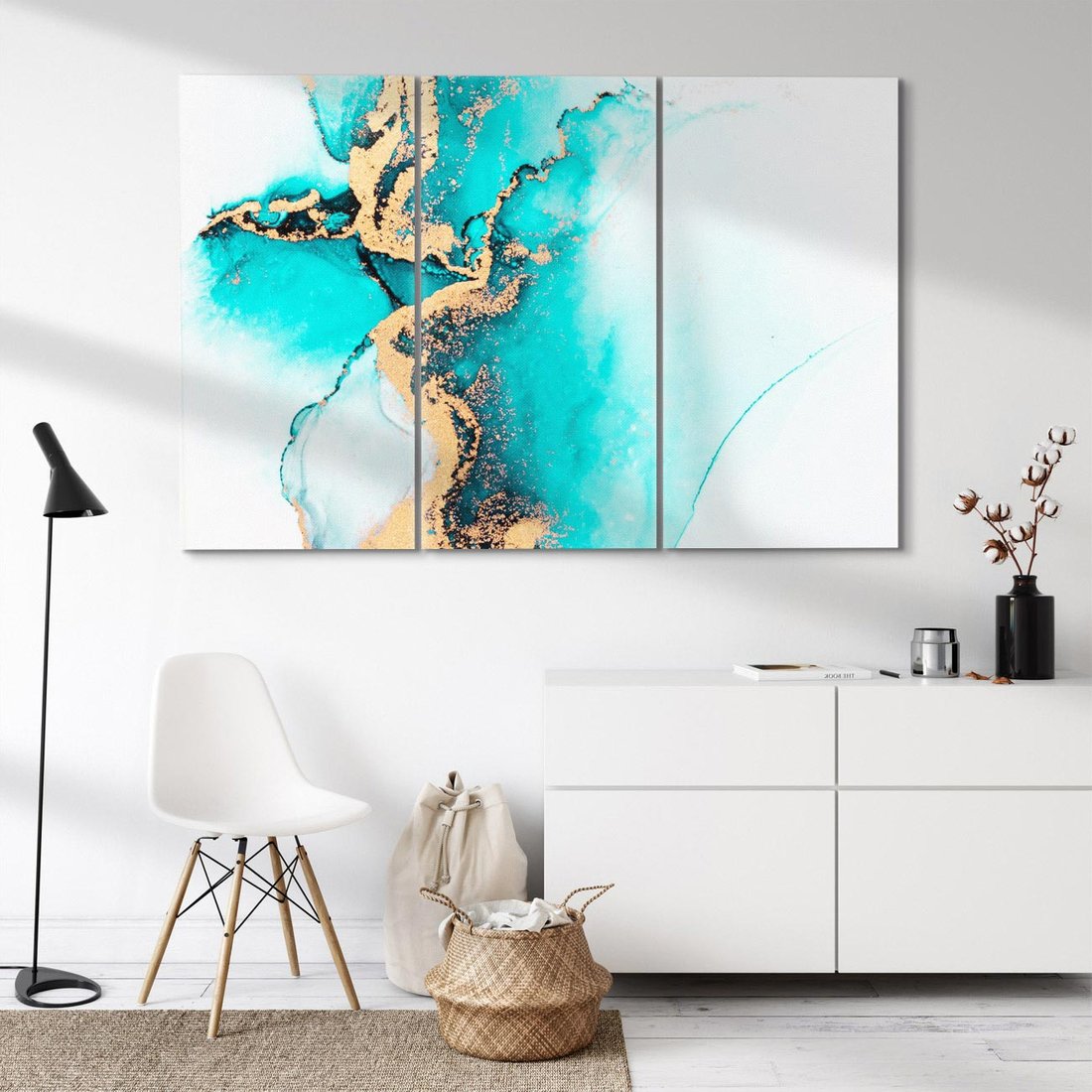 Obraz na płótnie 120x80 - Elegancja i Subtelność - marmur, złoto