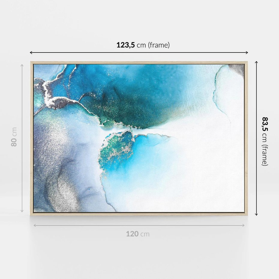 Obraz w ramie 120x80 - Marmur złotą akwarelą - marmur, akwarela - rama drewno