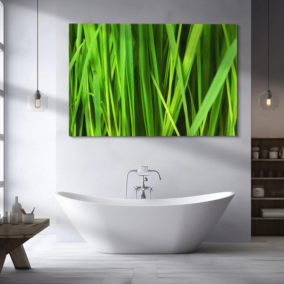 Obraz na płótnie 120x80 - Trawa w abstrakcji: natura przekształcona - trawa, abstrakcja