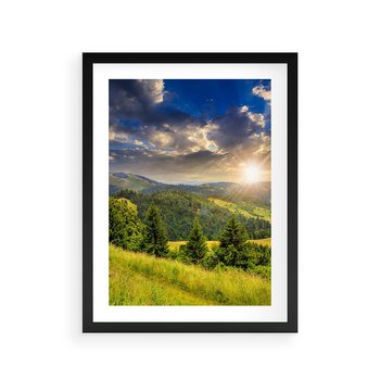 Plakat w ramie 30x40 - Pejzaż w perspektywie - pejzaż, perspektywa - rama czarna