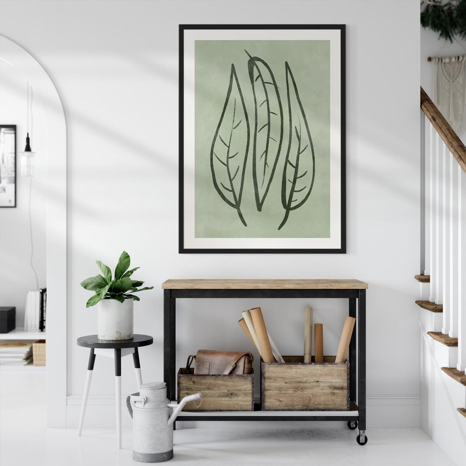 Plakat bez ramy 40x50 - Energetyczne Ekspresje Natury - zielony plakat, roślinne motywy