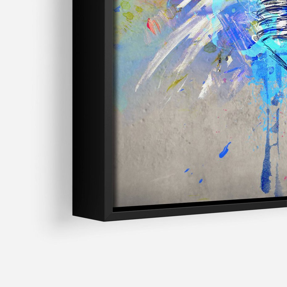 Obraz w ramie 70x100 - Kolory Kreatywnej Koncepcji - abstrakcyjna grafika, szkic żarówki - rama czarna