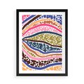 Plakat w ramie 50x70 - Wibracje Plam - kolorowe wzory, tęczowe żywe kolory - rama czarna