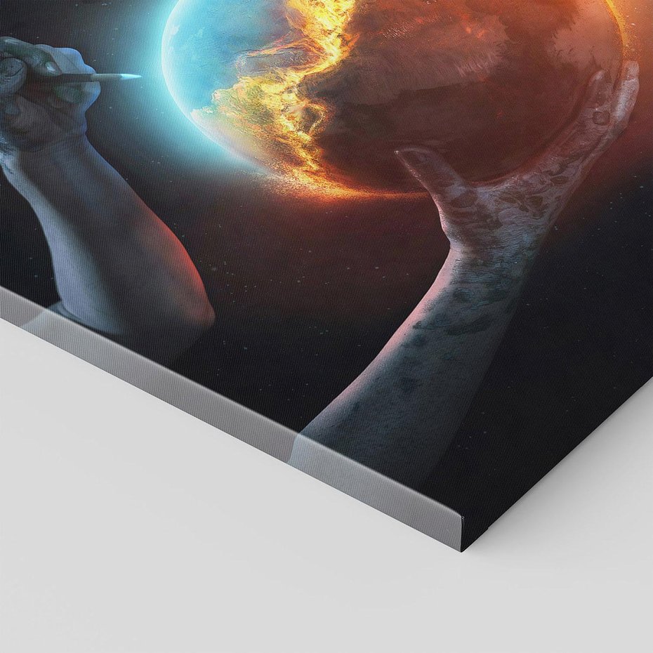 Obraz na płótnie 40x40 - Nieznane przestrzenie - planeta, kosmos