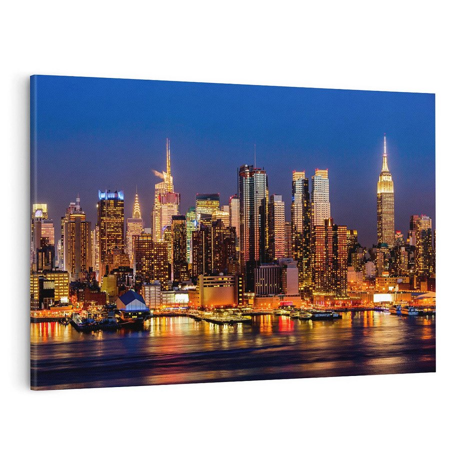 Obraz na płótnie 100x70 - Nocne Tętno Nowego Jorku - Nowy Jork, noc