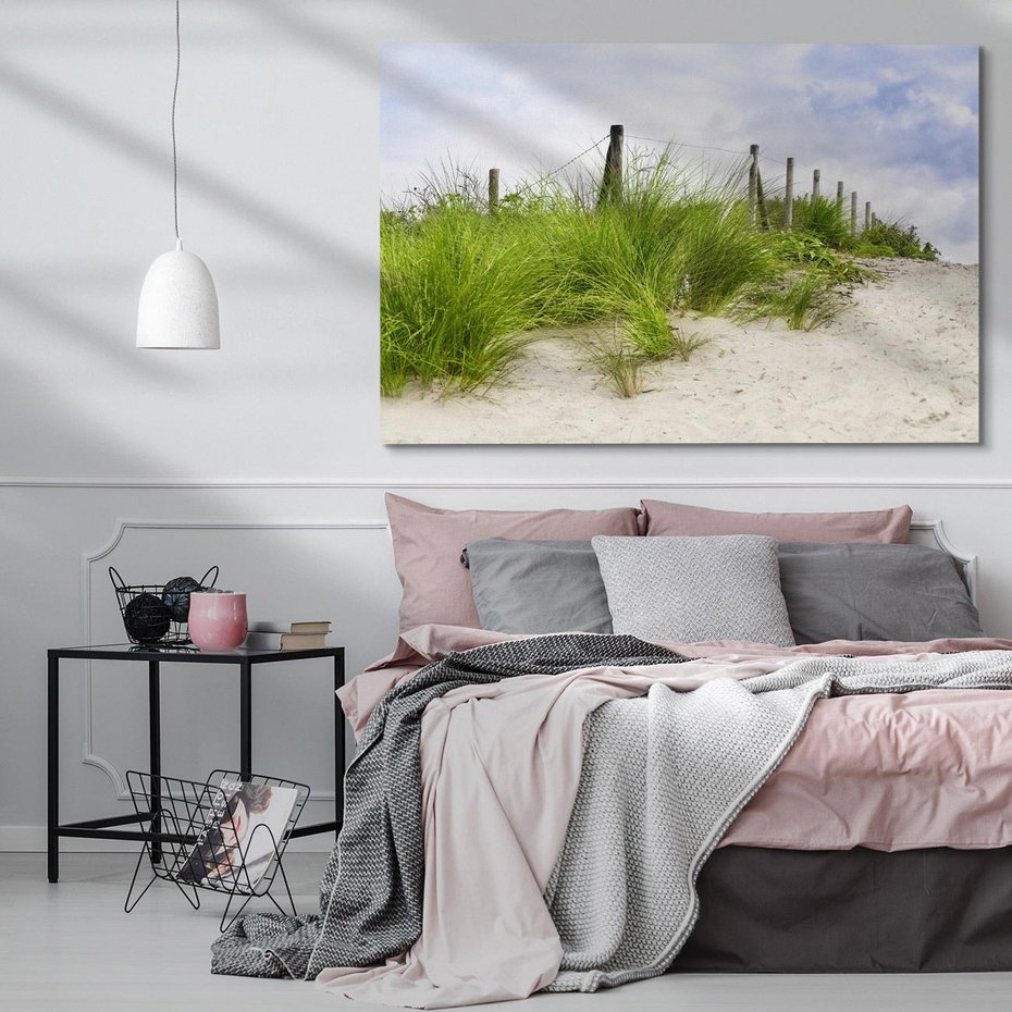 Obraz na płótnie 100x70 - Rajskie wydmy nad plażą - plaża, wydmy